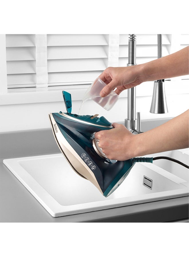 Beldray Duo Glide 2200W Steam Iron Teal And White Gold