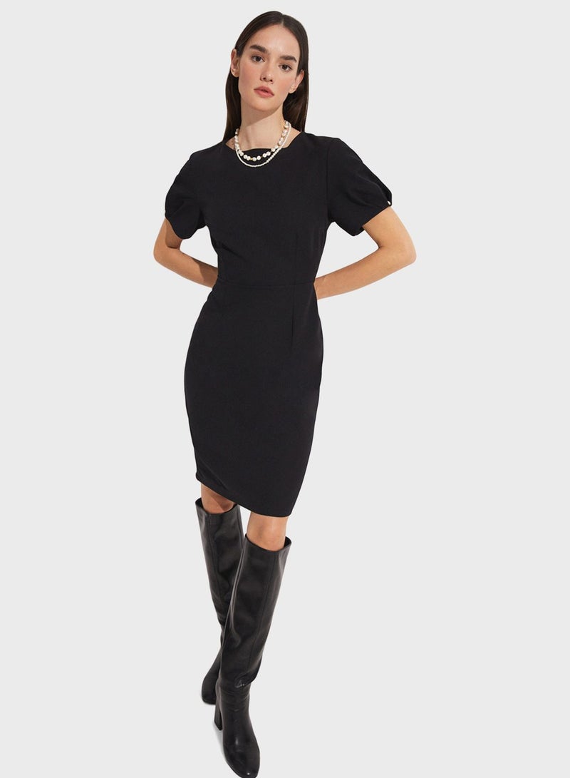 Ballon Sleeve Dress