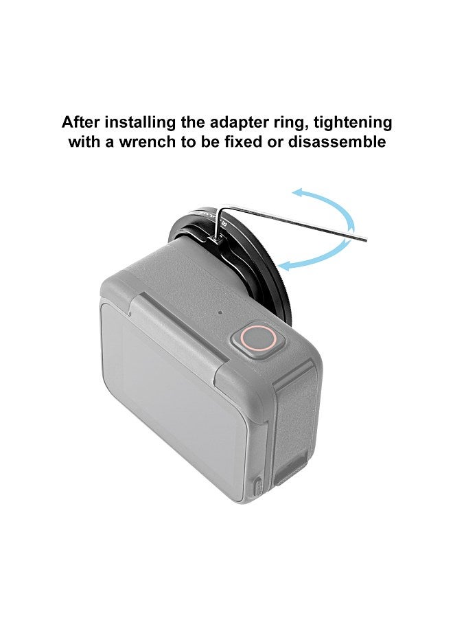 Sports Camera UV Lens Filter with Filter Adapter Ring Lens Cover Replacement for Insta360 Ace Pro Action Camera   Accessories