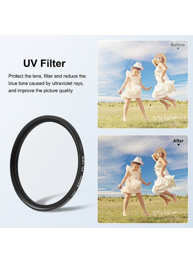 Sports Camera UV Lens Filter with Filter Adapter Ring Lens Cover Replacement for Insta360 Ace Pro Action Camera   Accessories