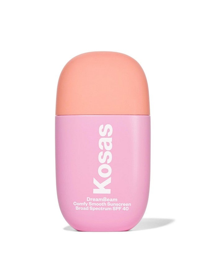 Dreambeam Mineral Sunscreen Spf 40 Smooth Liquid Sun Protection For Face Lightweight Makeup Base With Hyaluronic Acid Ceramides & Peptides Subtle Radiant Finish 40 Ml