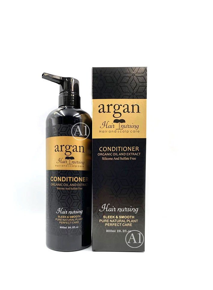 Keratine Queen Argan Hair Nourishing Conditioner for Sleek and Smooth Hair with Organic Oil 900ml