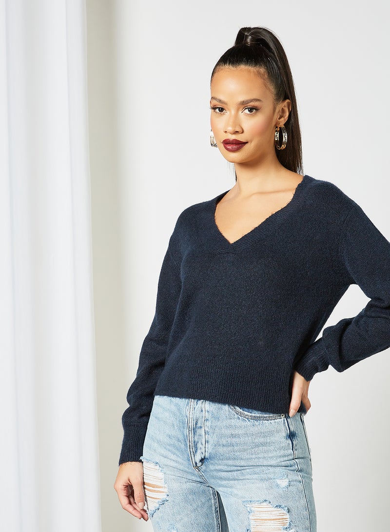 V Neck Sweater Navy