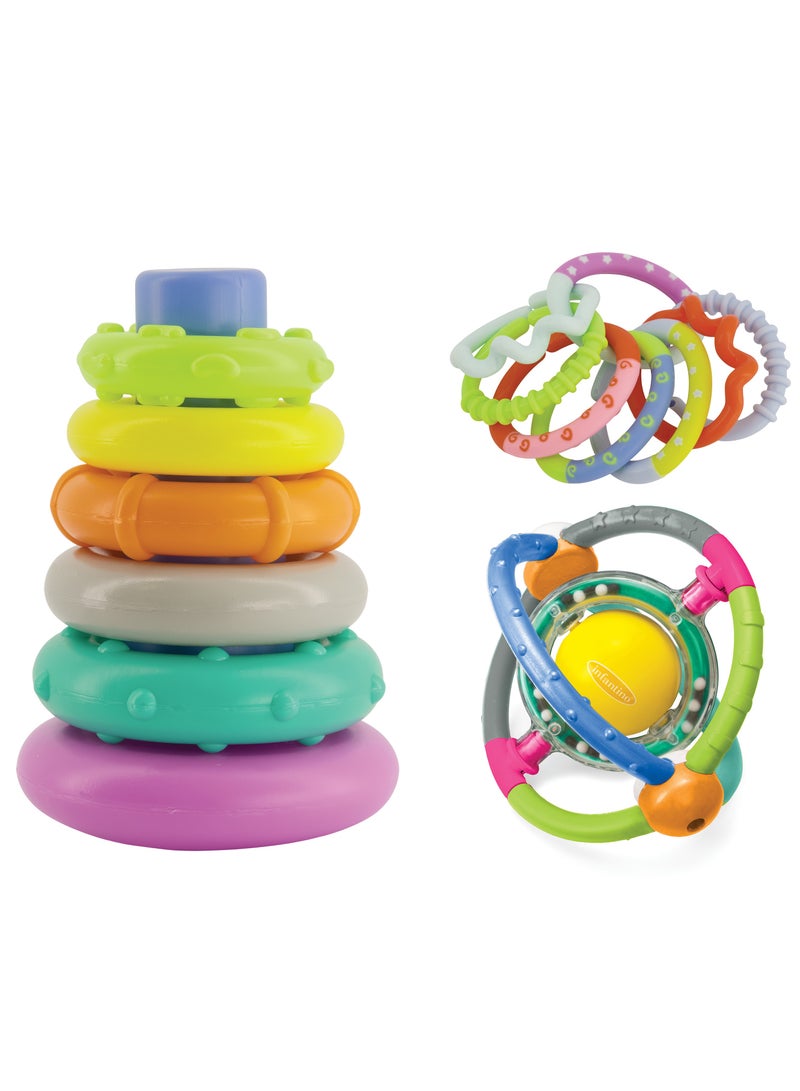 Box of Cheer With Rock Ringd Rattle And Ring Links (Suitable From Birth)