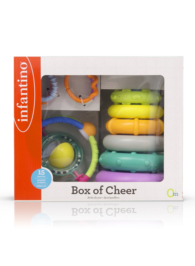 Box of Cheer With Rock Ringd Rattle And Ring Links (Suitable From Birth)