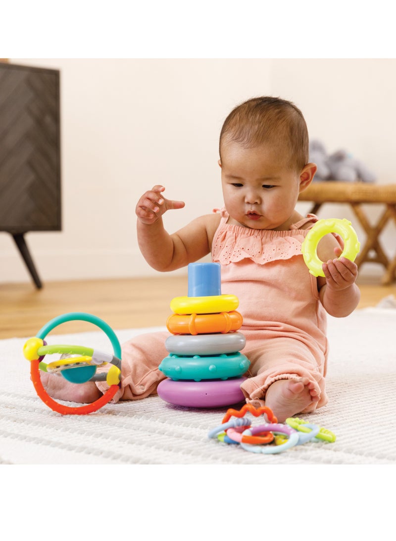 Box of Cheer With Rock Ringd Rattle And Ring Links (Suitable From Birth)