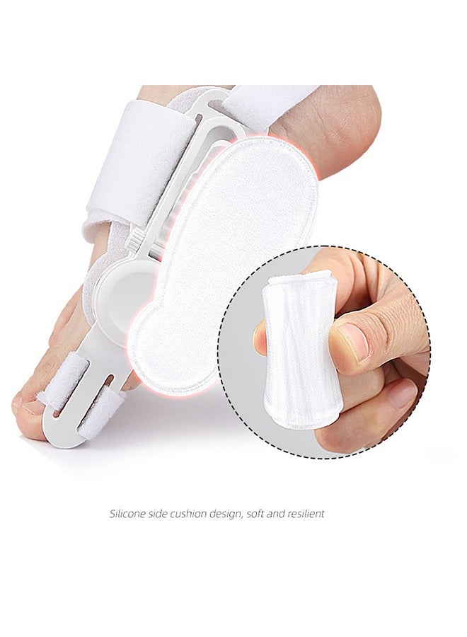 Bunion Corrector for Women and Men Big Toe, Toe Straightener Toe Bunion Corrector Adjustable Knob Clip, Toe Straightener with Toe Separator for Bunion Relief, Day Night Support (1PC)