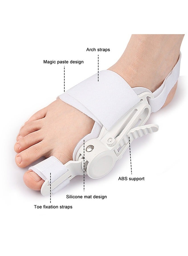 Bunion Corrector for Women and Men Big Toe, Toe Straightener Toe Bunion Corrector Adjustable Knob Clip, Toe Straightener with Toe Separator for Bunion Relief, Day Night Support (1PC)