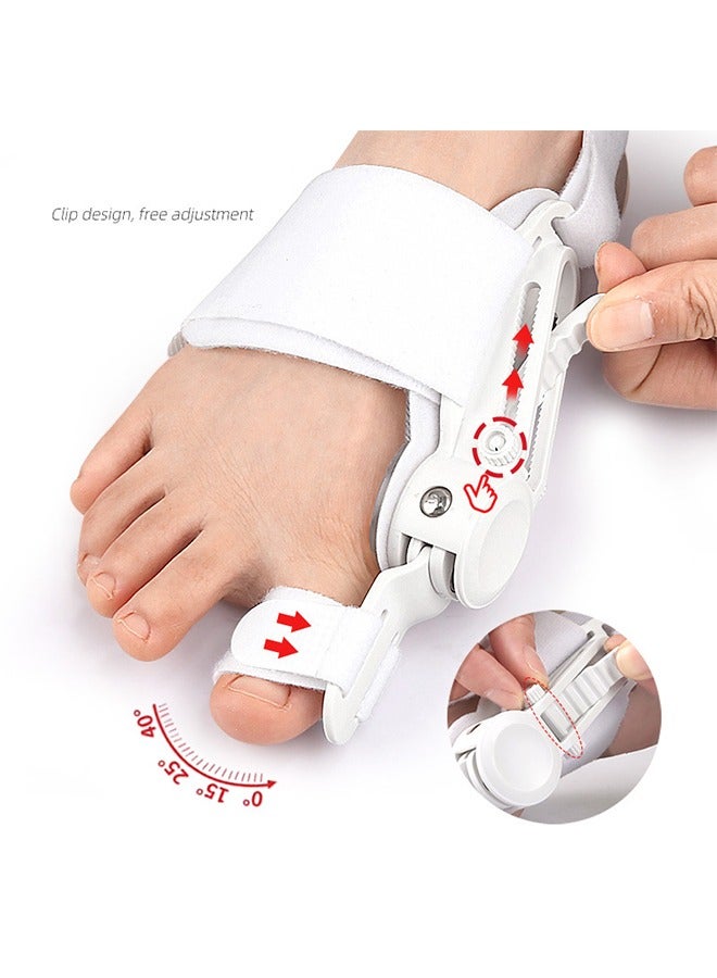 Bunion Corrector for Women and Men Big Toe, Toe Straightener Toe Bunion Corrector Adjustable Knob Clip, Toe Straightener with Toe Separator for Bunion Relief, Day Night Support (1PC)
