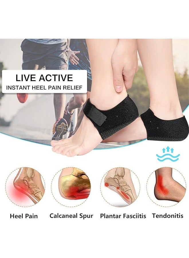 Plantar Fasciitis Socks with Arch Support Heel Protector for Plantar Fasciitis and Heel Pain Relief, Achilles Tendinitis, Dry Cracked Heels, Cushioned Heel Cups for Men & Women, 1 Pair