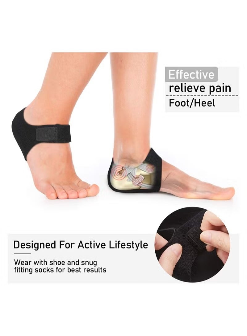 Plantar Fasciitis Socks with Arch Support Heel Protector for Plantar Fasciitis and Heel Pain Relief, Achilles Tendinitis, Dry Cracked Heels, Cushioned Heel Cups for Men & Women, 1 Pair