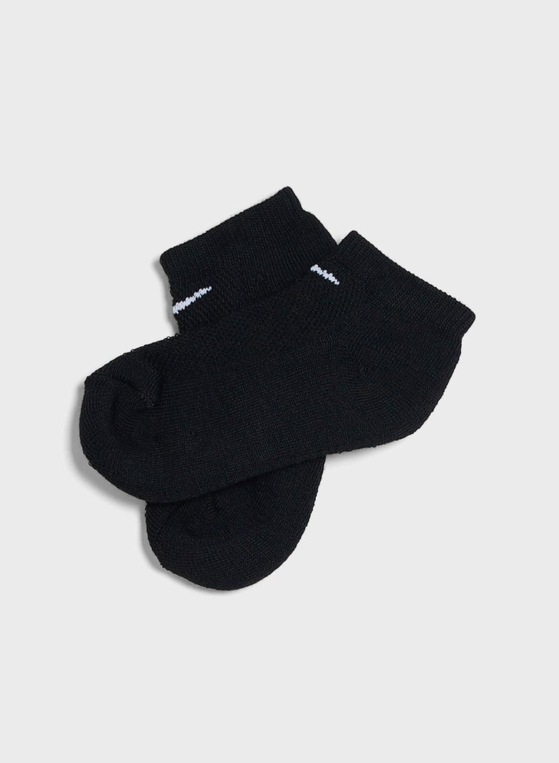 Kids 6 Pack No Show Mesh Cushioned Socks