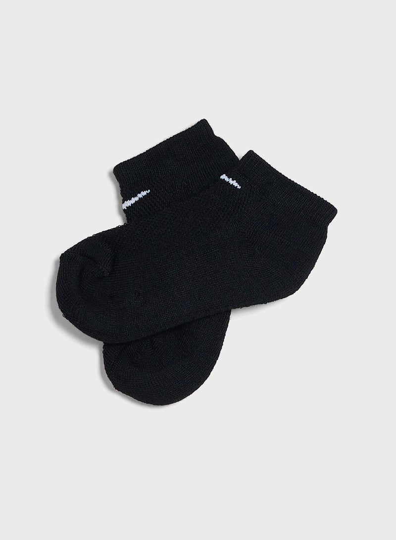 Kids 6 Pack No Show Mesh Cushioned Socks