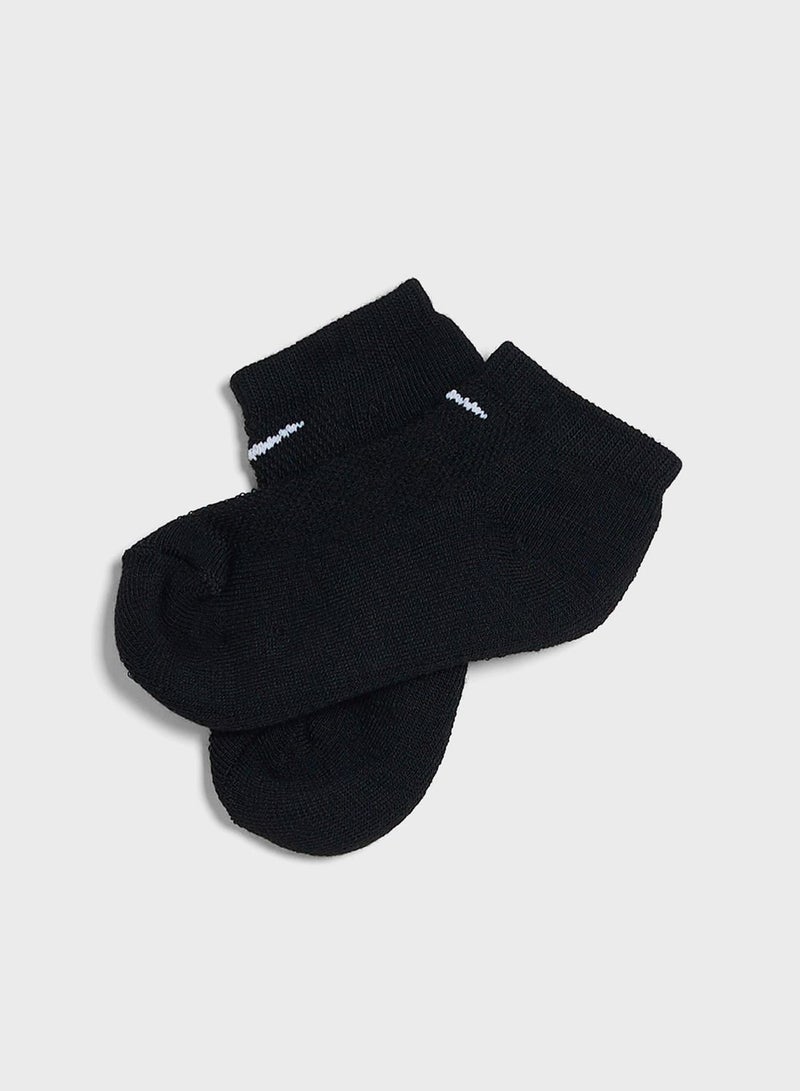 Kids 6 Pack No Show Mesh Cushioned Socks