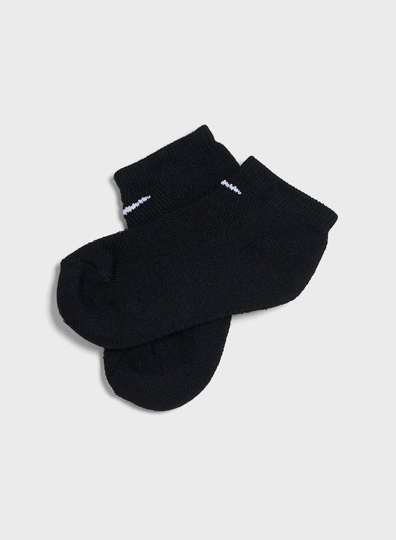 Kids 6 Pack No Show Mesh Cushioned Socks