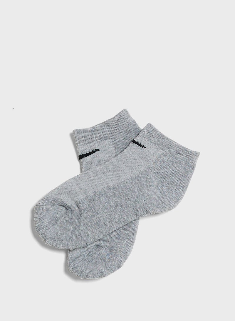 Kids 6 Pack No Show Mesh Cushioned Socks