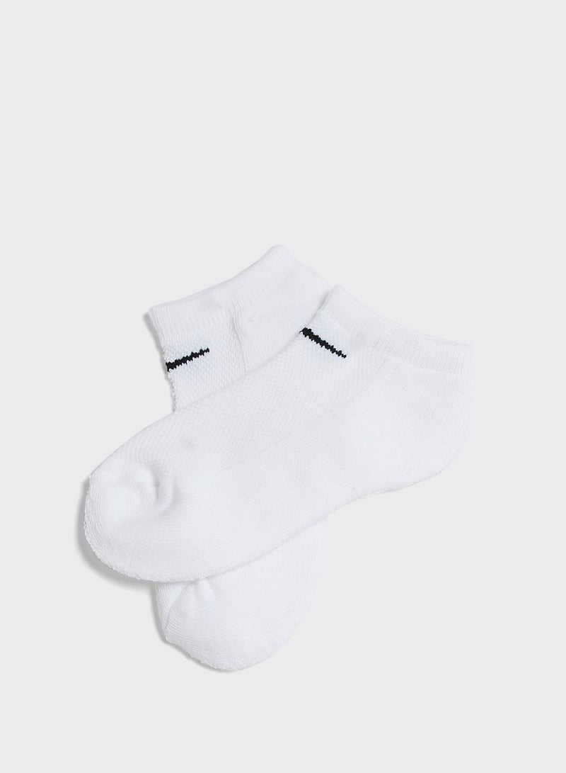 Kids 6 Pack No Show Mesh Cushioned Socks