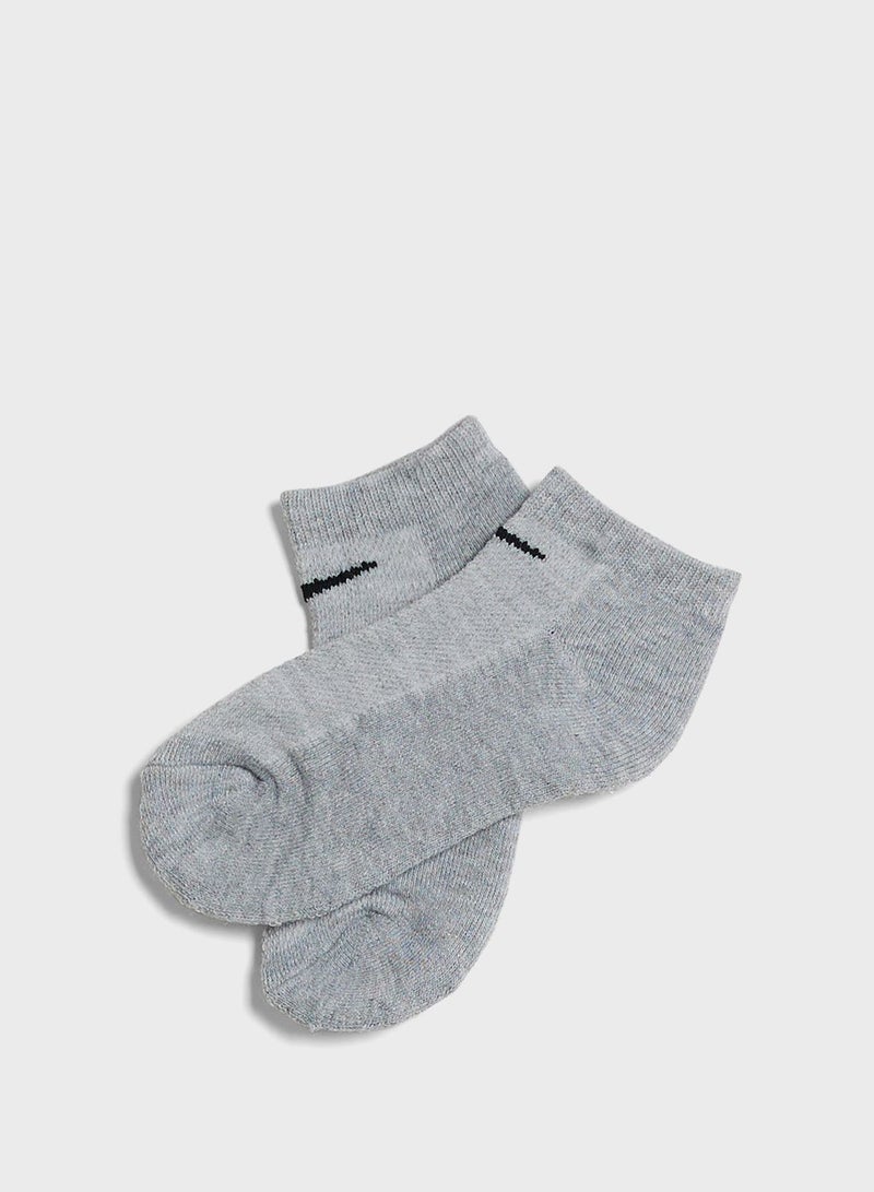 Kids 6 Pack No Show Mesh Cushioned Socks