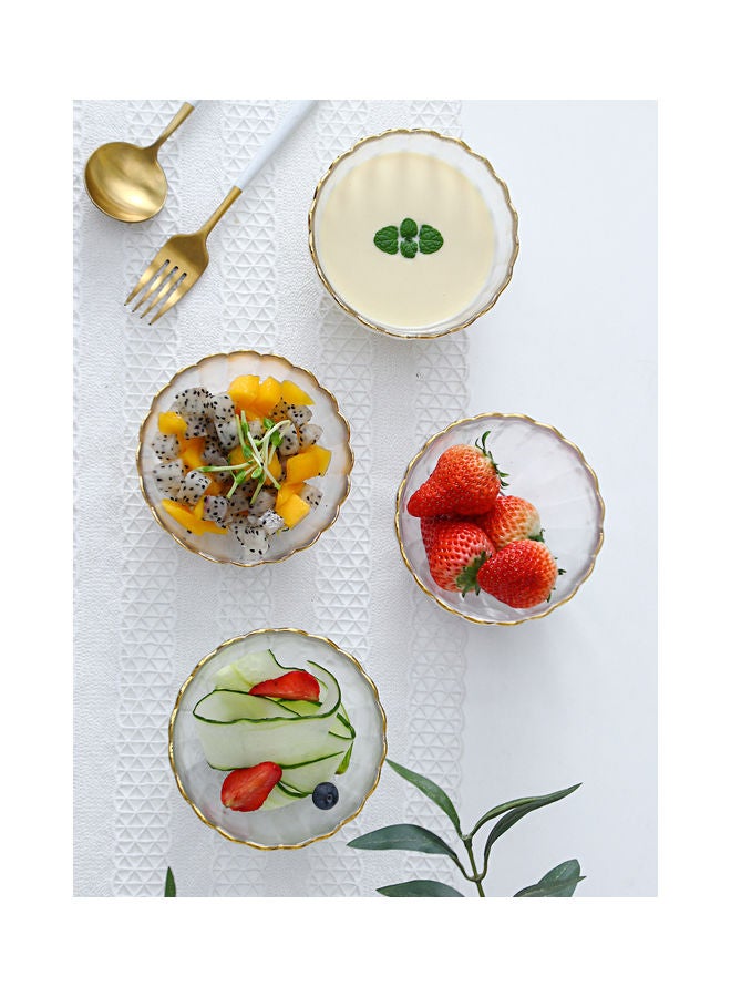 4-Piece Glass Bowl Set Clear 14x13x13.5cm
