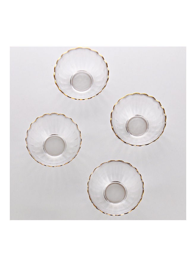 4-Piece Glass Bowl Set Clear 14x13x13.5cm