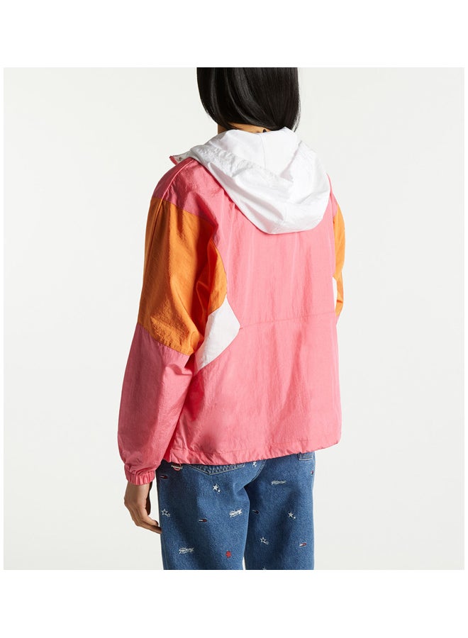 Colourblock Popover Hooded Jacket Glamour Pink / Multi