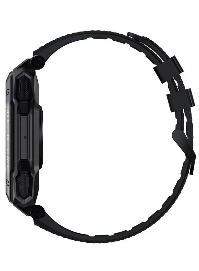 Men's SmartWatch, 1.85-Inch Full-Screen Touch, Heart Rate Monitoring For Exercise And Sleep, Waterproof, All Black