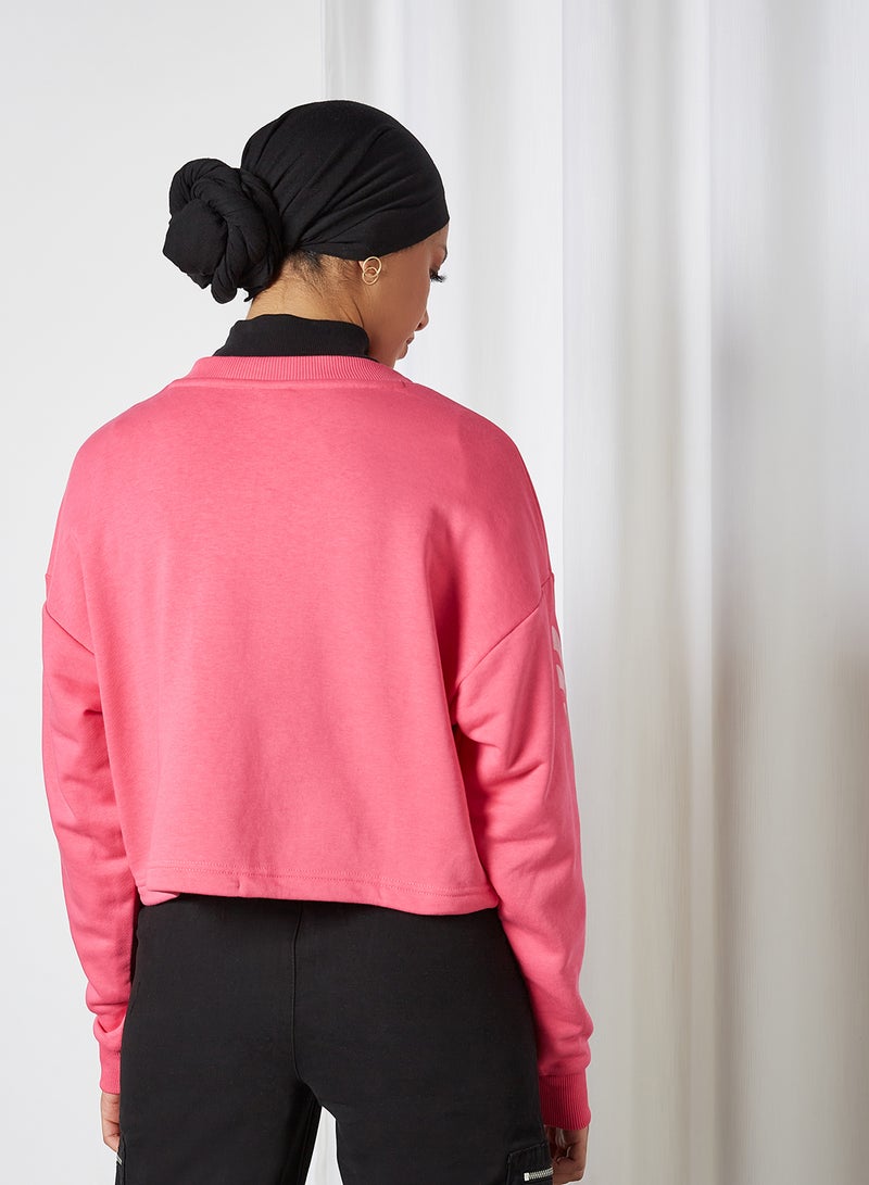 Evide Crew Neck Sweatshirt Glowing Pink