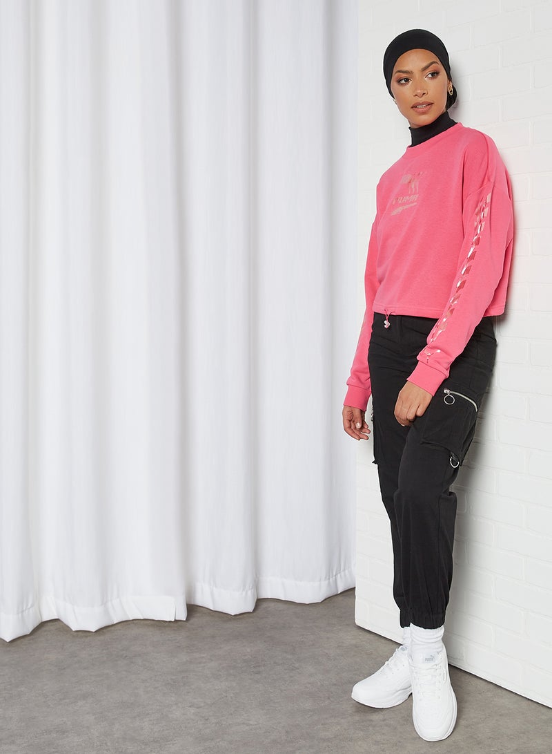 Evide Crew Neck Sweatshirt Glowing Pink