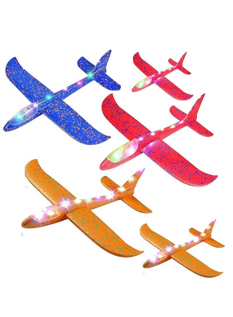 5 Packs of Led Light Hand Throw Flying Glider Plane