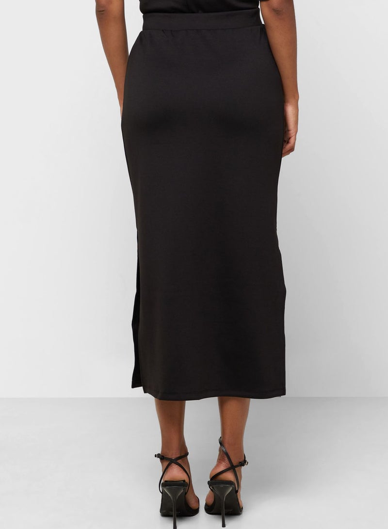 High Waist Essential A-Line Skirt