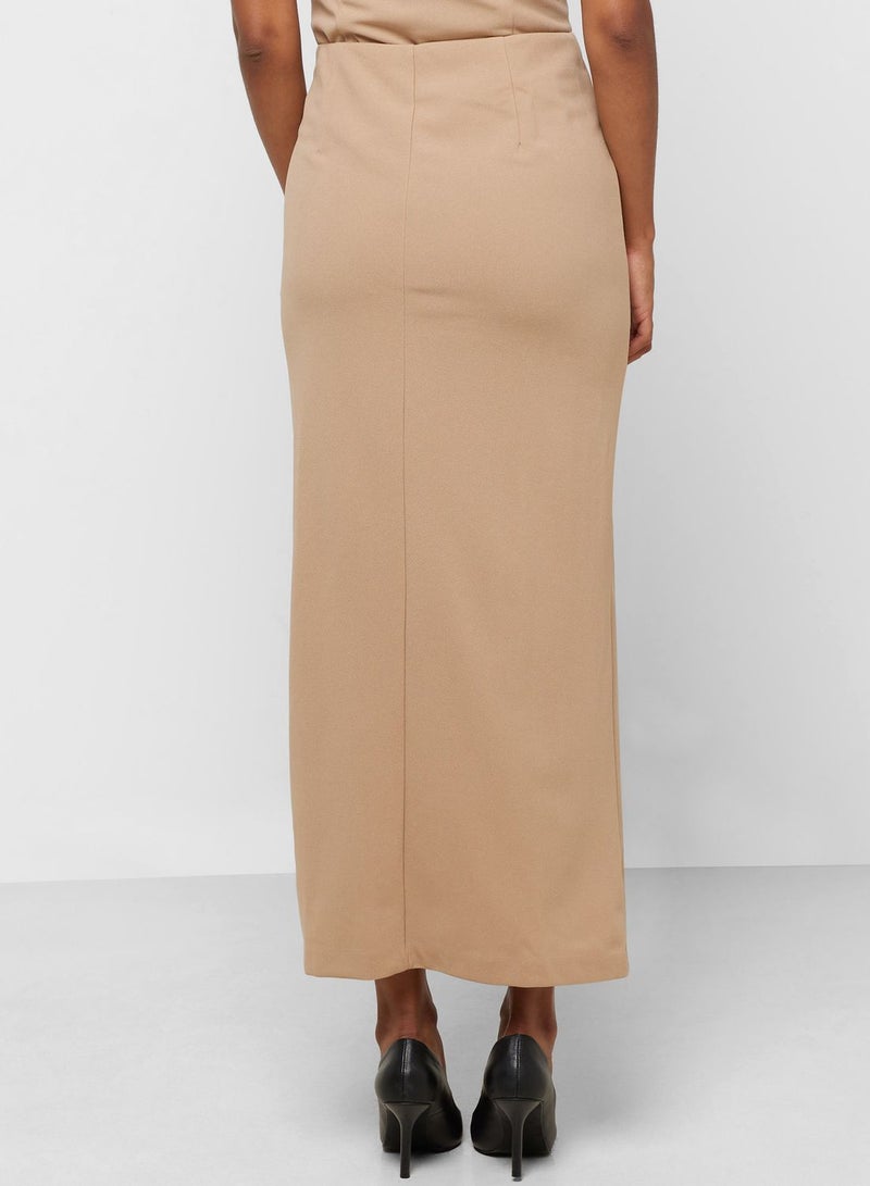 Side Slit High Waist Skirt