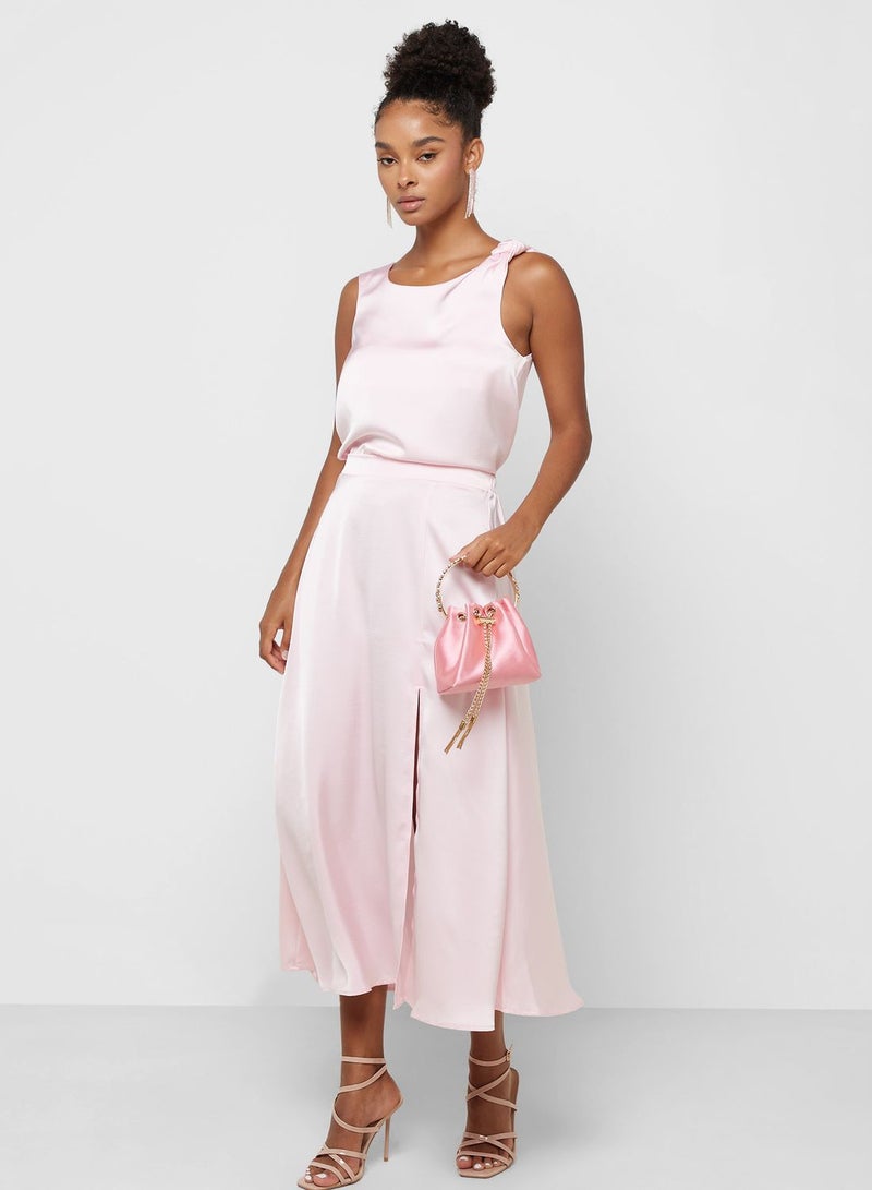 High Waist Tiered Skirt