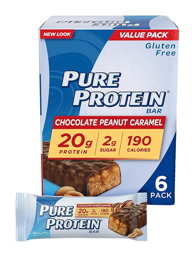 Bar Chocolate Peanut Caramel 20G Protein 2G Sugar 190 Calories Gluten Free Pack Of 6 300G