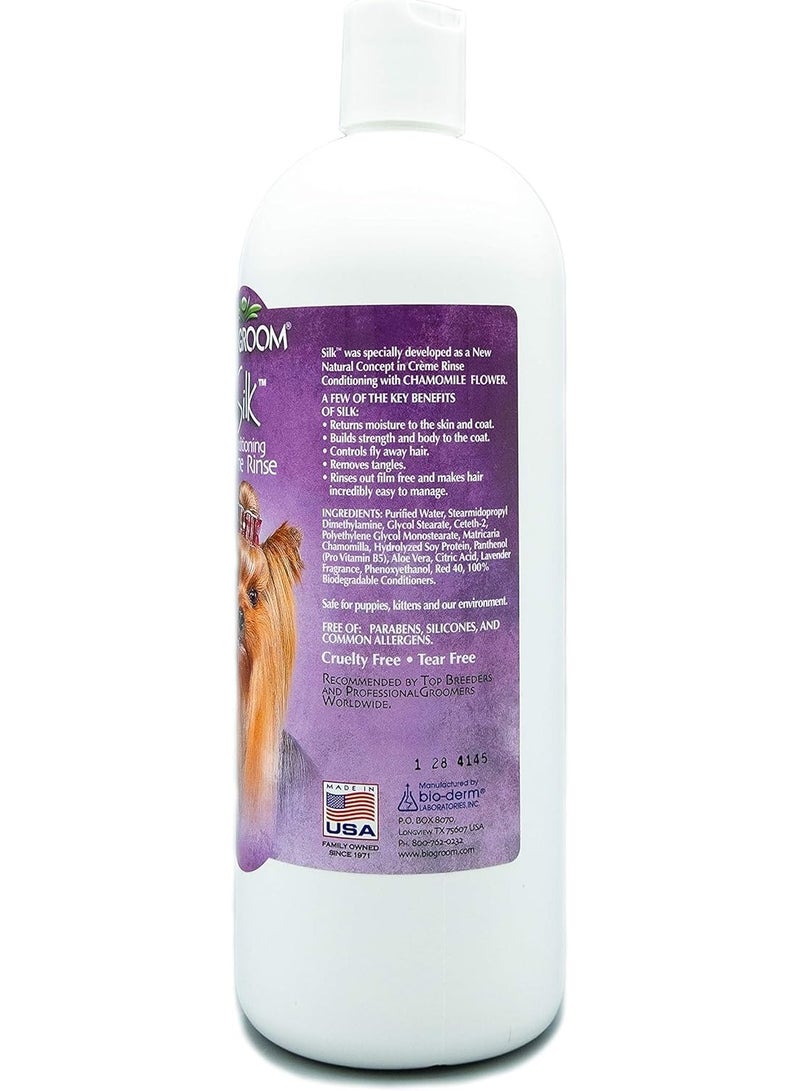 Bio-Groom Silk Conditioning Cream Rinse Dog Conditioner 32oz