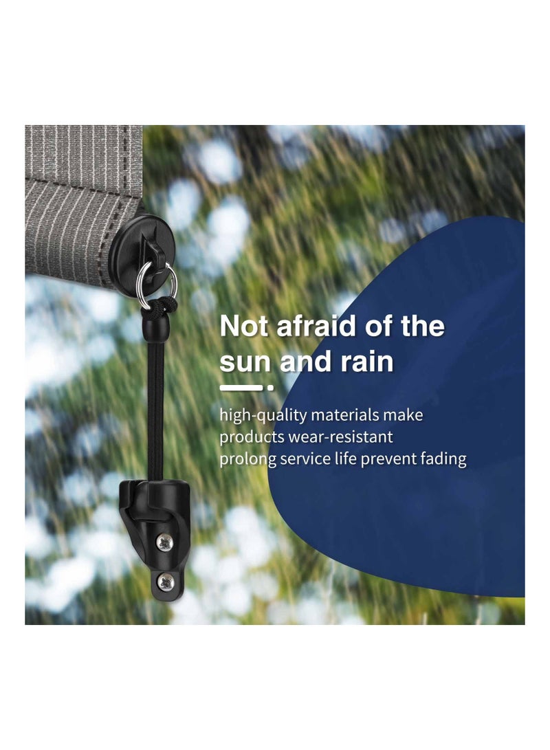 Outdoor Roller Shade Parts, Sun Shade Raeplacement Parts Black Tie Downs Set Shade Tie Downs Universal Sun Shade PartsCompatible with Coolaroo Exterior Roller Shade,Outdoor Blinds(Black,2 Set)