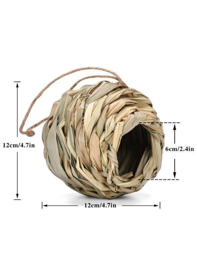 3 Pieces Hummingbird Houses For Nesting Grass Handwoven Birdhouses For Outdoor