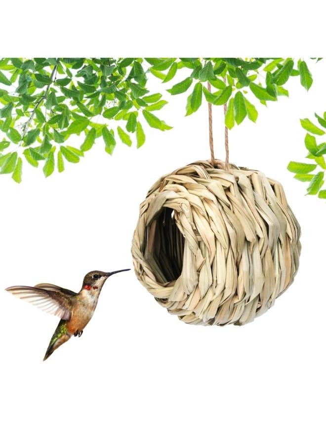 3 Pieces Hummingbird Houses For Nesting Grass Handwoven Birdhouses For Outdoor