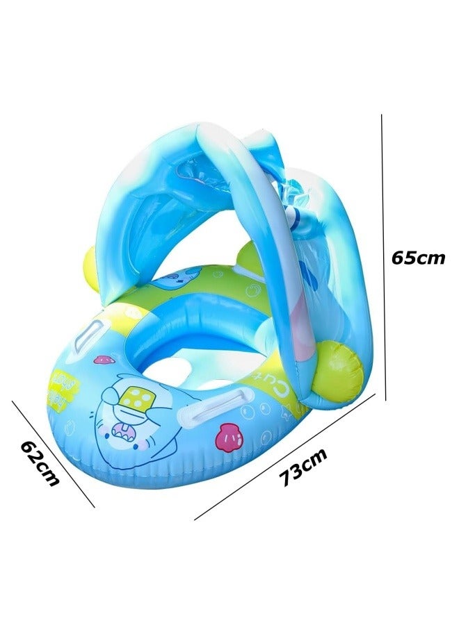 Swimming Pool Tube for Kids 0-5 yrs Baby Float Ring with Shade Canopy Kids Swimming Accessories Pool Tube for Babies, Swim Ring Tube for Toddler,Infant,Baby