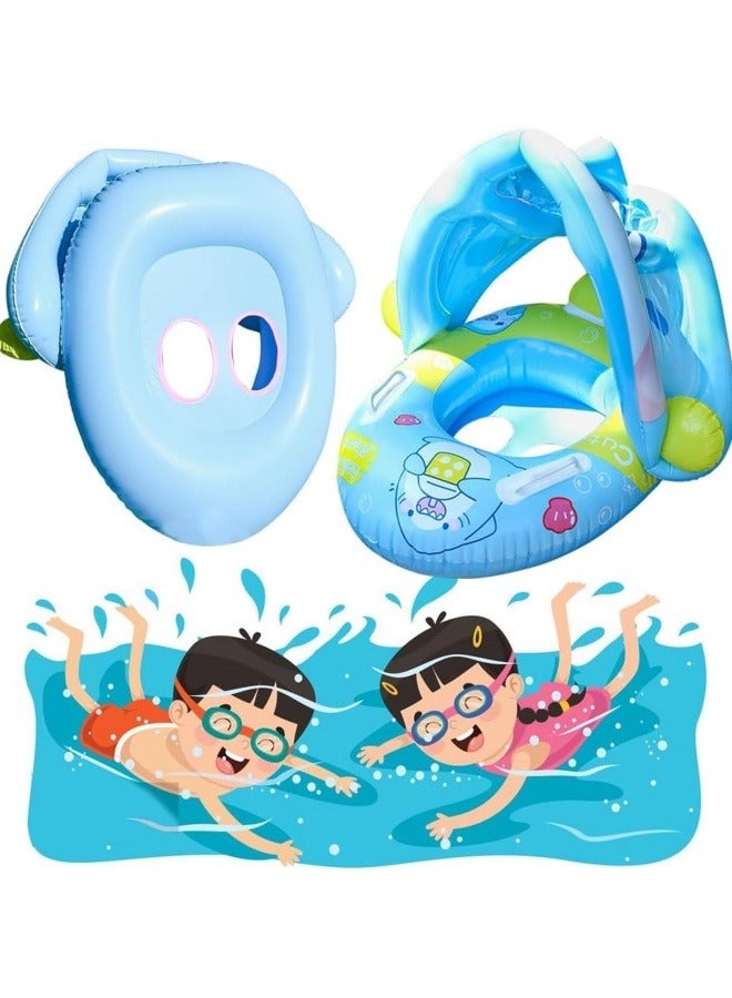 Swimming Pool Tube for Kids 0-5 yrs Baby Float Ring with Shade Canopy Kids Swimming Accessories Pool Tube for Babies, Swim Ring Tube for Toddler,Infant,Baby