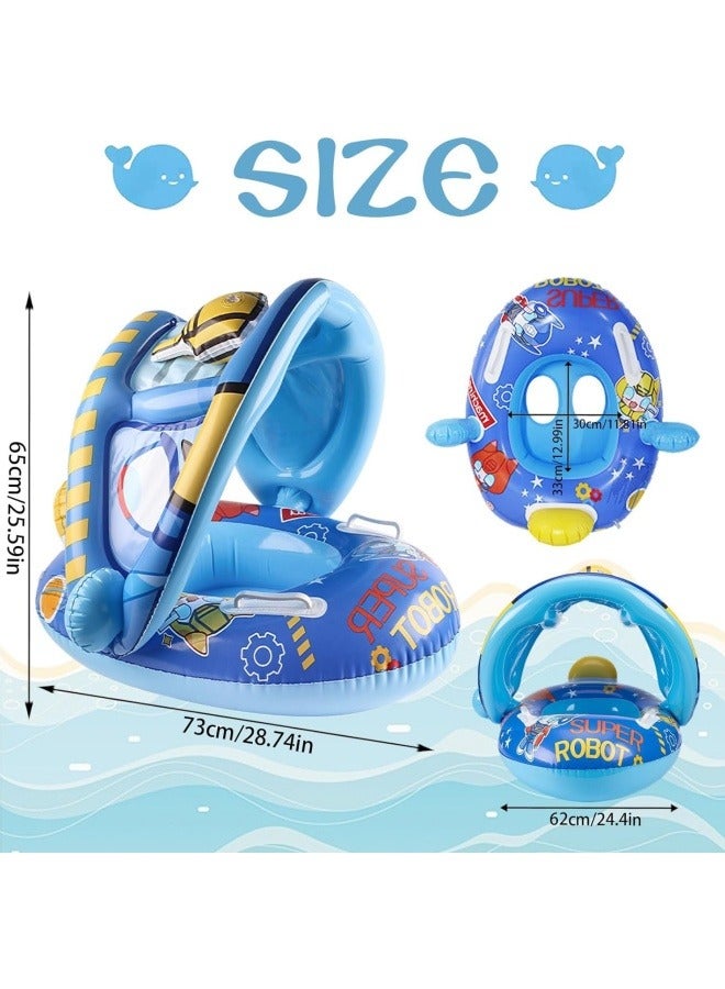 Swimming Pool Tube for Kids 0-5 yrs Baby Float Ring with Shade Canopy Kids Swimming Accessories Pool Tube for Babies, Swim Ring Tube for Toddler,Infant,Baby