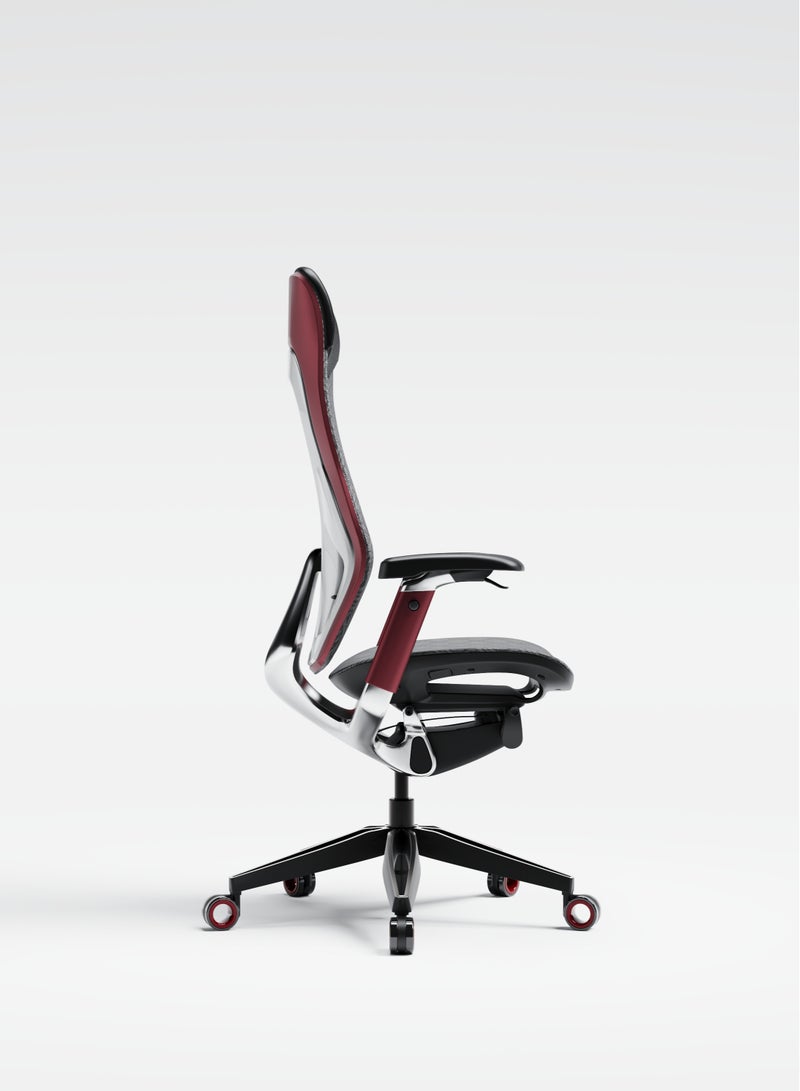 AFTERWORK GX Super Ergonomic Gaming Chair - Genuine Leather, Adjustable Lumbar Support, 5D Paddle Arms, Seat Pan & Backrest Tilt Adjustments