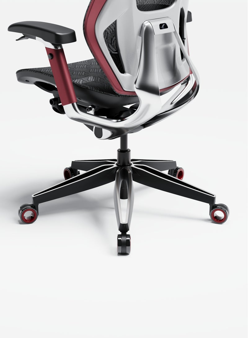 AFTERWORK GX Super Ergonomic Gaming Chair - Genuine Leather, Adjustable Lumbar Support, 5D Paddle Arms, Seat Pan & Backrest Tilt Adjustments