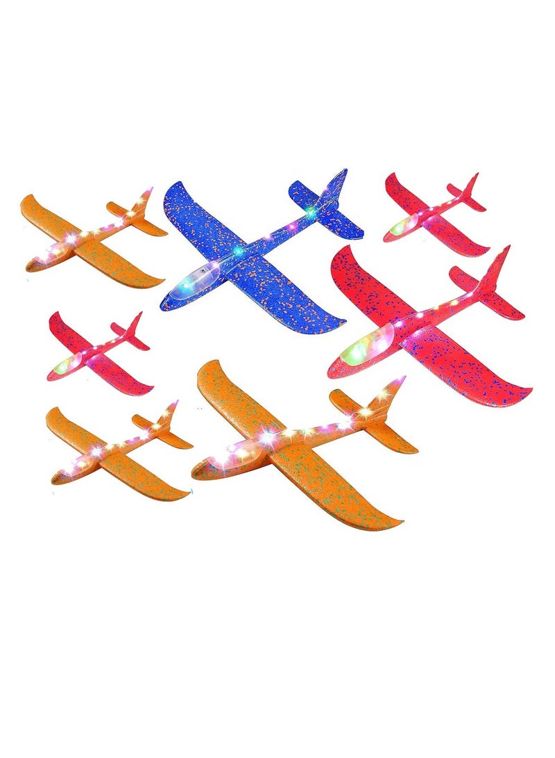 7 Packs of Led Light Hand Throw Flying Glider Plane