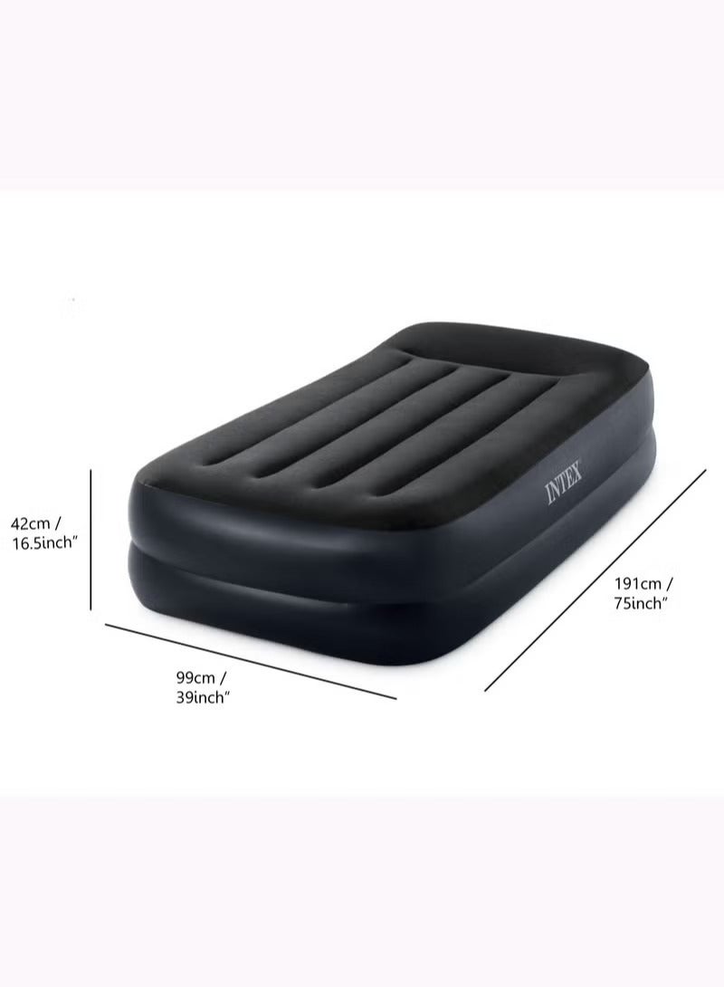 TWIN PILLOW REST RAISED AIRBED WITH FIBER-TECH BIP 99x42cmX1.91m