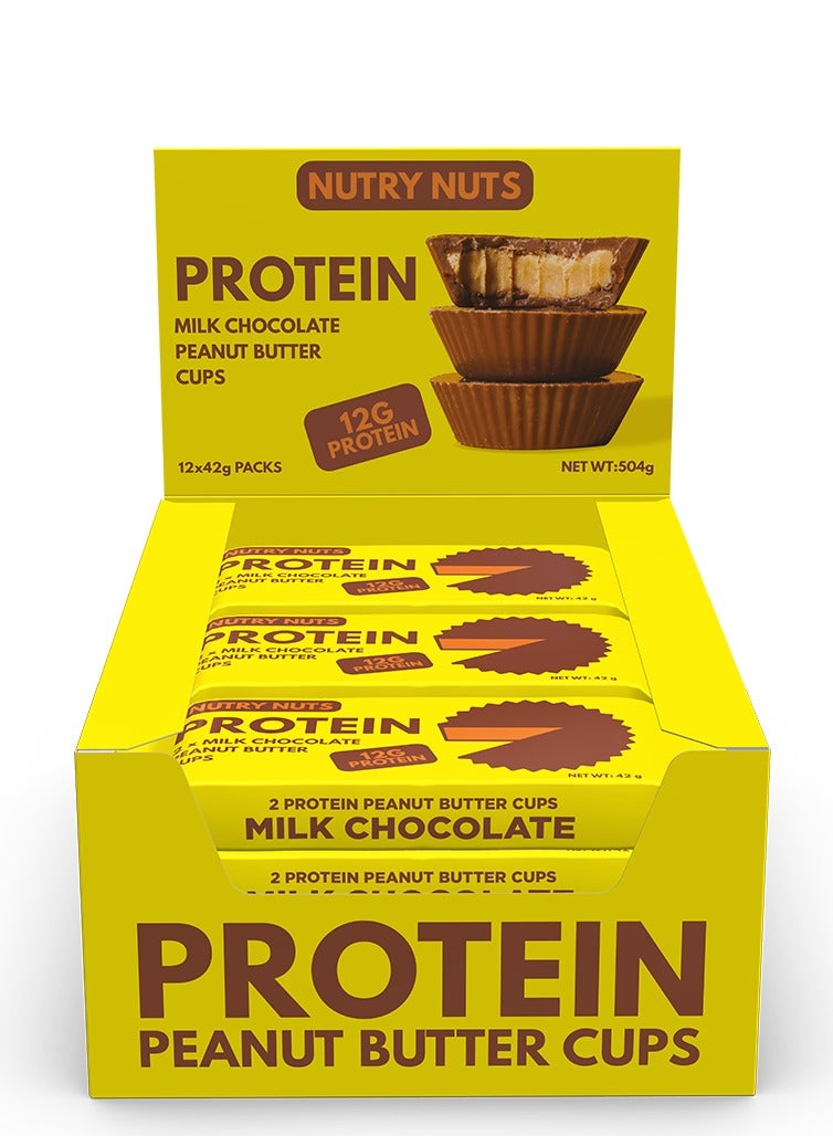 Nutry Nuts Milk Chocolate Peanut Butter Cup 42g Pack of 12