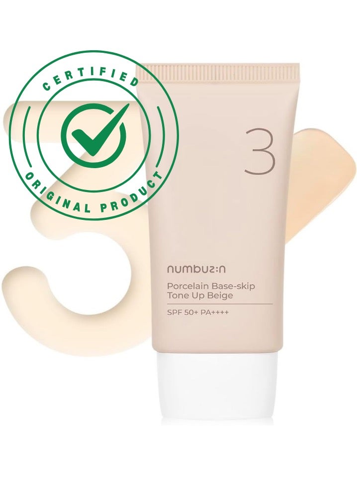 Numbuzin Foundation Series (No.3 Porcelain Base-skip Tone Up Beige | 35ml)