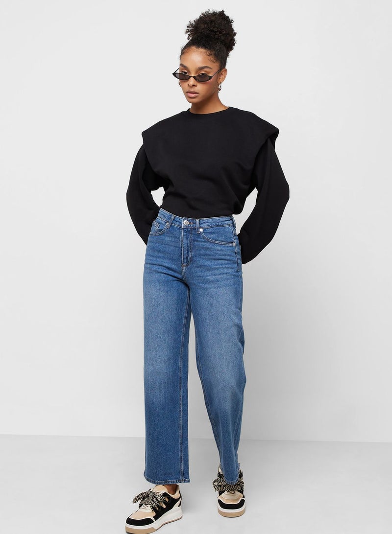 High Waist Straight Jeans