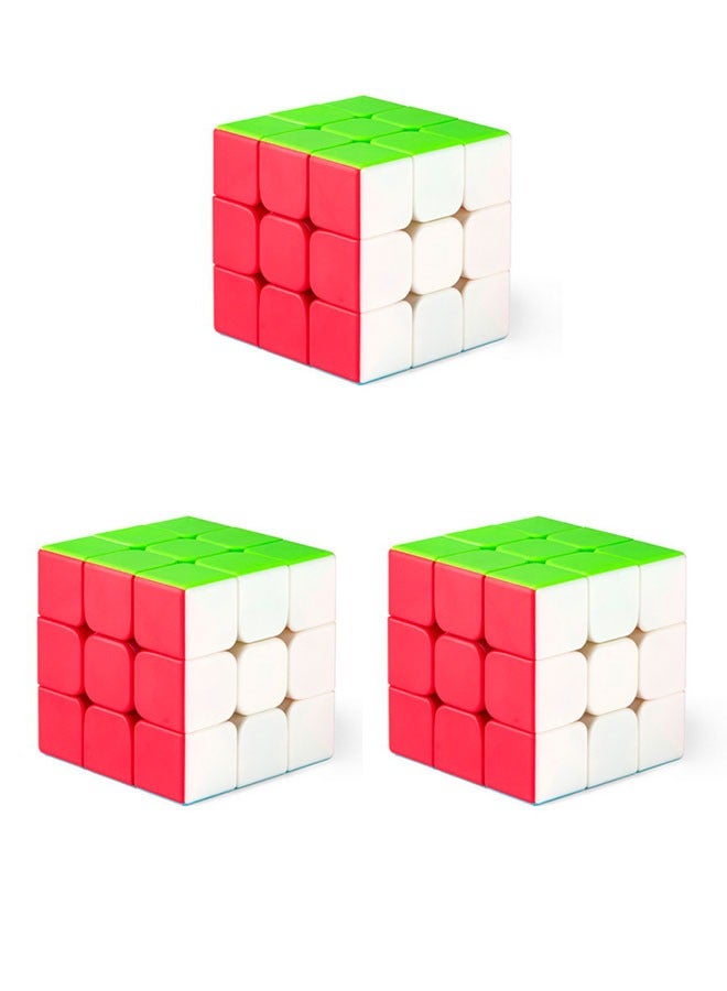 3 Pack Speed Cube 3x3 Stickerless, Smooth Magic Cube 3x3x3, Professional Puzzle Cube, Brain Teasers Toys, Stocking Filler for Kids & Adults