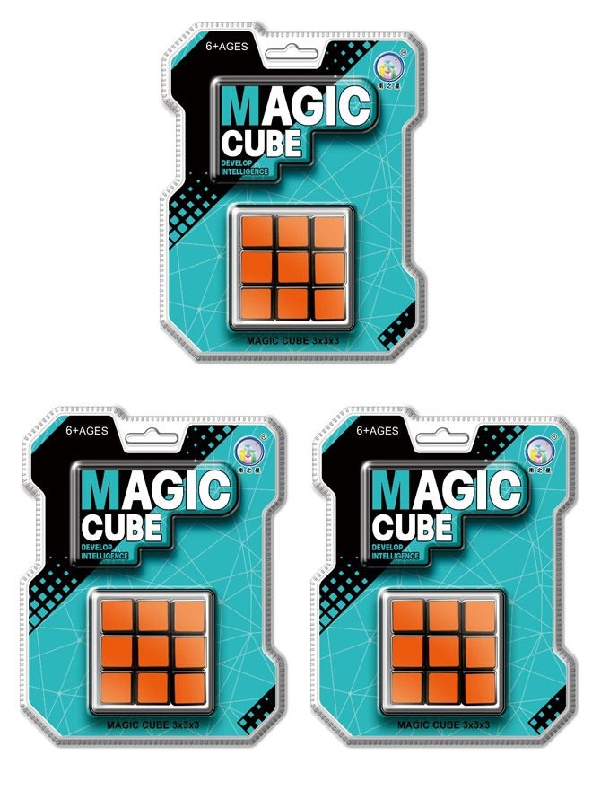 3 Pack Magic Cube Puzzle Toy for Children and Adults, Easy to Use, Non-Toxic, Safe
