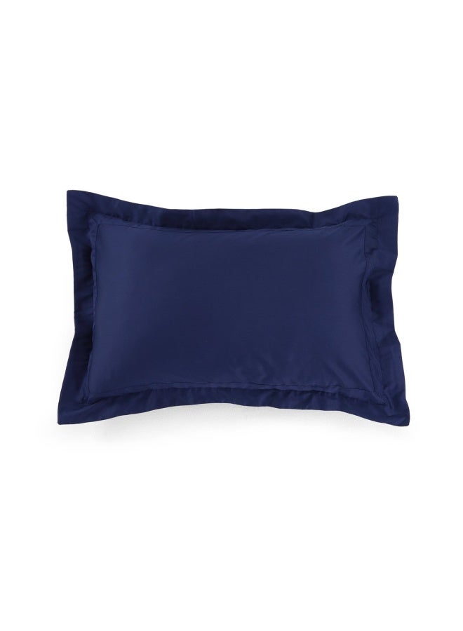 Luxe Cotton Tencel 2-Piece Oxford Pillow Case Set 50X75+5Cm - Navy